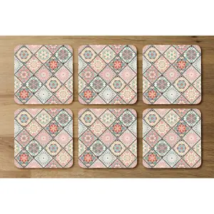 Square 6 Piece Coaster Set (Set of 6)