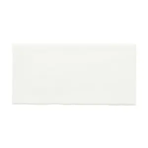 Vernisse White Gloss Plain Ceramic Indoor Wall tile, Pack of 80, (L)150mm (W)75.4mm