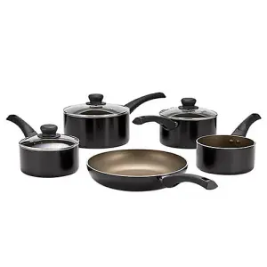 Judge Essentials Radiant 5 Piece Non Stick Saucepan Set Black