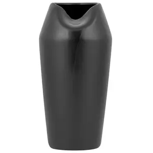 Decorative Vase APAMEA Ceramic Black