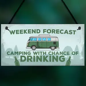 Red Ocean Camping Drinking Novelty Caravan Gifts Motorhome Decor Gift Sign