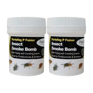 Professional Strength Fogger Fumigator for Fleas Bed bugs Moths Cluster fly Spider Poultry Red Mite all insects Killer 11g x2pack