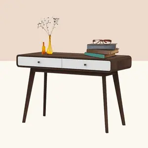 Justine Writing Desk Walnut/White