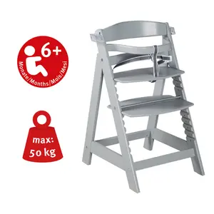 Sit Up High Chair Grey