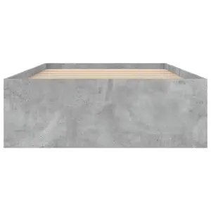 Berkfield Bed Frame Concrete Grey 90x190 cm