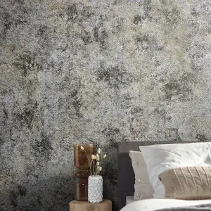 Galerie Air Collection Gold Clay Textured Wallpaper Roll