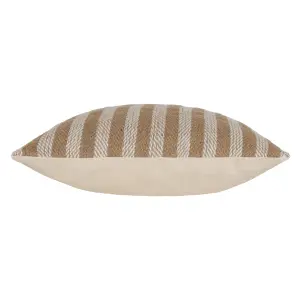 Yard Strata Stripe Woven  Feather Filled Cushion