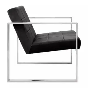 Interiors by Premier Vogue Black Velvet Cocktail Chair