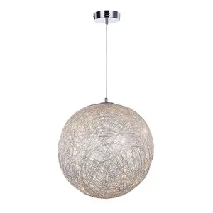 Luminosa Modern LED Hanging Pendant Chrome, Warm White 3000K 1050lm