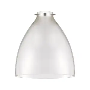 Anson Lighting Georgia Pendant light shade finished in Clear glass and chrome plate (shade only)