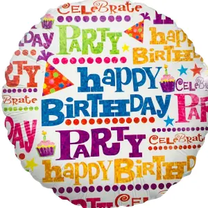 Oaktree Gift Wrap Birthday Foil Balloon Multicoloured (One Size)