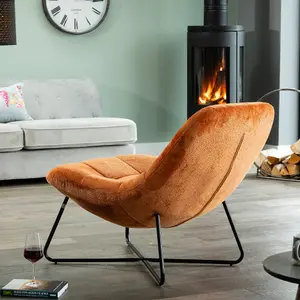 Merced Fabric Accent Chair - Orange