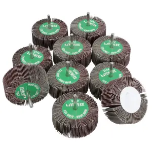 120 Grit 80mm Flap Wheel Disc Abrasive Sanding Pads For Drills Grinders 6mm Shank 10pc