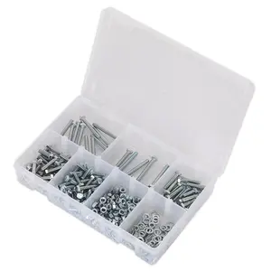 Sealey Setscrew, Nut & Washer Assortment 444pc High Tensile M5 Metric AB049SNW