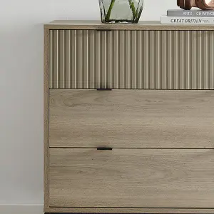 Melody Maison Large 3 Drawer Chest of Drawers - Hesley Nordic Wood Range