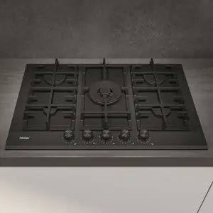 Haier Series 4 HAVG75HB 74.5cm Gas Hob - Black