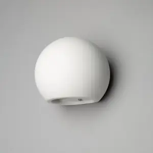 Litecraft Vane White Paintable Round Up and Down Wall Light