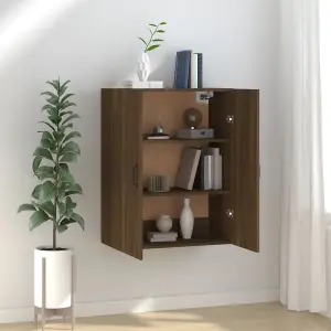 Berkfield Hanging Cabinet Brown Oak 69,5x34x90 cm Engineered Wood