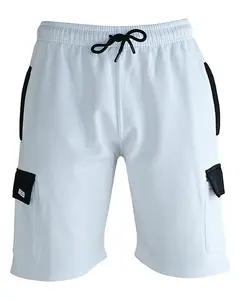 MS9 Mens Cargo Painter Decoration Jogging Fleece Work Shorts Tracksuit Cargo Shorts H15, White - XXL