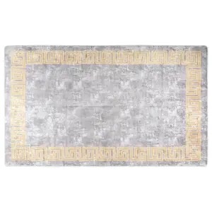 Rug Washable 120x180 cm Grey Anti Slip