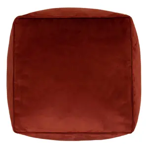 icon Amara Velvet Bean Bag Pouffe Terracotta