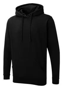 Uneek - Unisex The UX Hoodie - Reactive Dyed - Black - Size XS