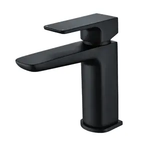 Nes Home Keninton Bathroom Basin Mono Mixer Black Matt Tap & Waste