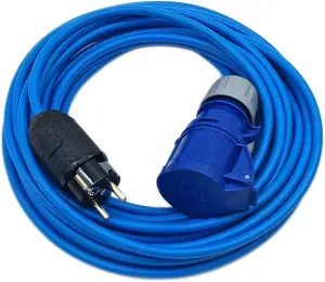 HDIUK Euro Schuko Plug to Ceeform 16A Socket Connector Extension Lead (15 Metre)