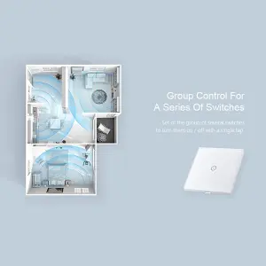 1 Gang Smart Touch Switch with Timer, Smart Light Switch Works with Alexa and Google Home, No Neutral Required