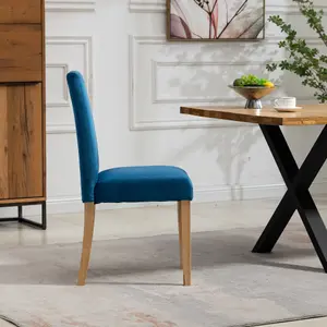 Maiolo Velvet Dining Chairs - Set of 2 - Blue