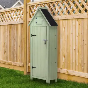 Wooden Garden Storage Shed - Green