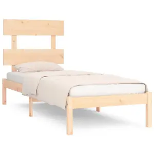 Berkfield Bed Frame Solid Wood 90x200 cm