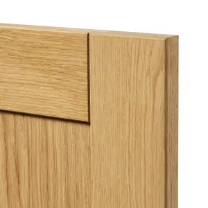 GoodHome Verbena Natural oak effect Matt natural Shaker 50:50 Larder Cabinet door (W)600mm (H)1001mm (T)20mm