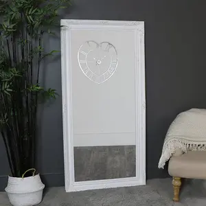 Melody Maison Extra Large White Wall/Floor Mirror 158cm x 78cm