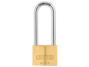 ABUS Mechanical - 65/40mm Brass Padlock 63mm Long Shackle