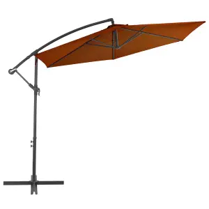 Berkfield Cantilever Umbrella with Aluminium Pole Terracotta 300 cm