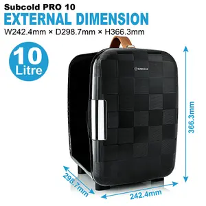 Subcold Pro 10L Mini Fridge Chequered Black