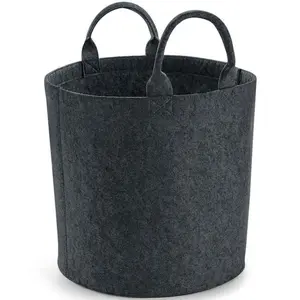 Bagbase Felt Laundry Basket Charcoal Melange (30cm x 30cm)