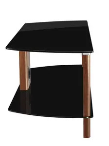 Century TV-Stand Walnut/Black Glass ADCE1500-BLK