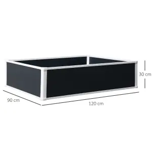 Outsunny Garden Raised Bed Planter Grow Containers Flower Pot PP 120 x 90cm