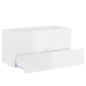 Audreigh 100mm Wall Hung Single Vanity High Gloss White