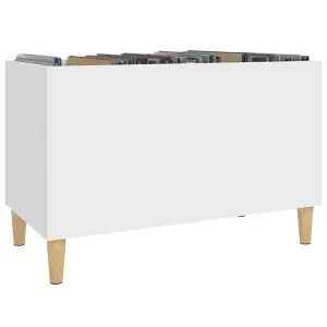 vidaXL Record Cabinet White 74.5x38x48 cm Engineered Wood