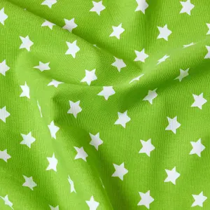 Homescapes Cotton Stars and Stripes Decorative Green Sofa Throw