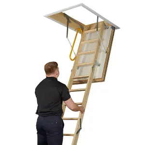 TB Davies LuxFold 3-Section Timber Loft Ladder (2.8m)