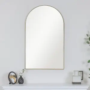 Melody Maison Large Framed Gold Arched Mirror 100cm x 60cm