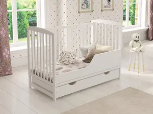 Jacob cot bed 120x60cm with drawer & Aloe Vera mattress