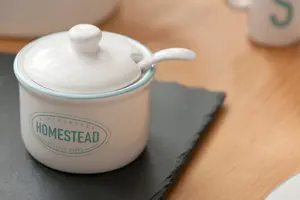 Maison by Premier Homestead Sugar Pot With Lid And Spoon