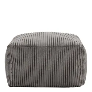 icon Kingston Classic Corduroy Bean Bag & Pouffe Charcoal Grey Bean Bag Chair