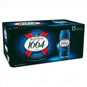 Kronenbourg 1664 Lager Beer Cans 15 X 440Ml