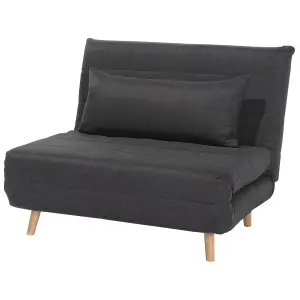 Beliani Retro Sofa Bed SETTEN Dark Grey